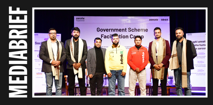 mediabrief.com - mbdesk2 - Zomato and Blinkit host third 'Government Scheme Facilitation Camp' for delivery partners in Delhi