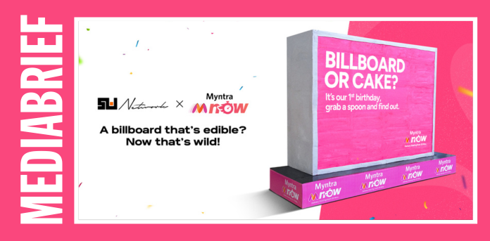 mediabrief.com - News Desk Team - Myntra M Now marks 1st birthday with an edible billboard activation in Mumbai