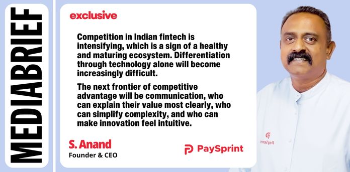 Exclusive | S. Anand of PaySprint on India's next fintech frontier