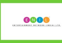 ENIL reports ₹113 crore Q1 revenue as digital business grows 43% ENIL logo with multicolored circles spelling ENIL and the subtitle 'Entertainment Network (India) Ltd.' on white, framed by a green MediaBrief border on the left.