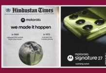 Motorola celebrates 98th anniversary with print campaign Motorola celebrates 98 years, teases signature 27