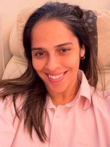 Saina Nehwal, Olympic bronze medallist, two-time World Championship medallist, two-time Asian Games medallist, five-time Commonwealth games medallist, Padma Bhushan, Padma Shri, Arjuna Award and Khel Ratna Award winner